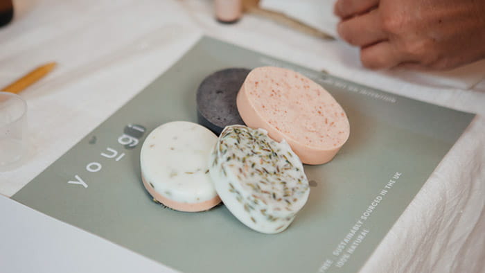 Soaps made during the natural soap making workshop